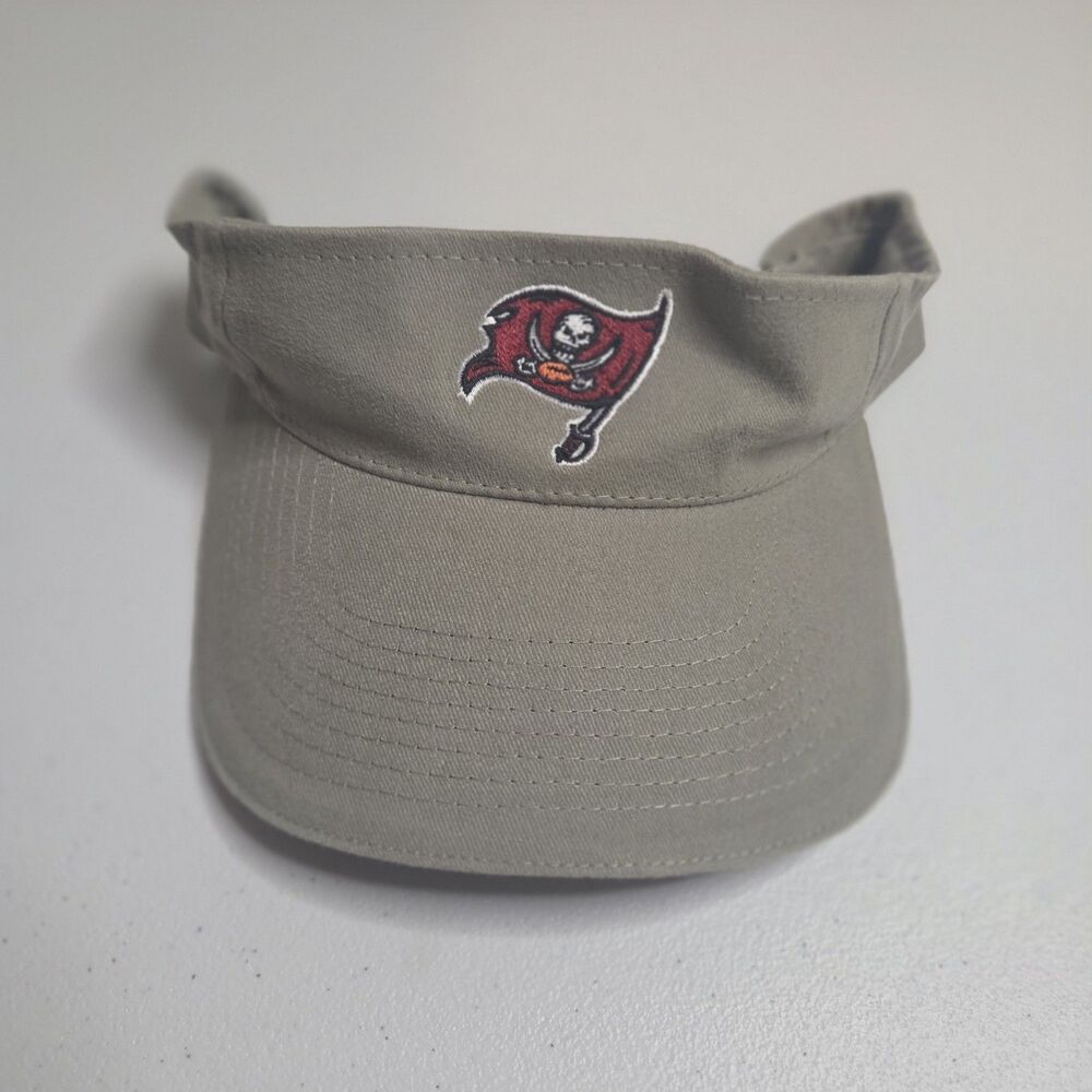 Tampa Bay Buccaneers Visor Hat Raymond James Khaki Tan NFL Football Golf Cap